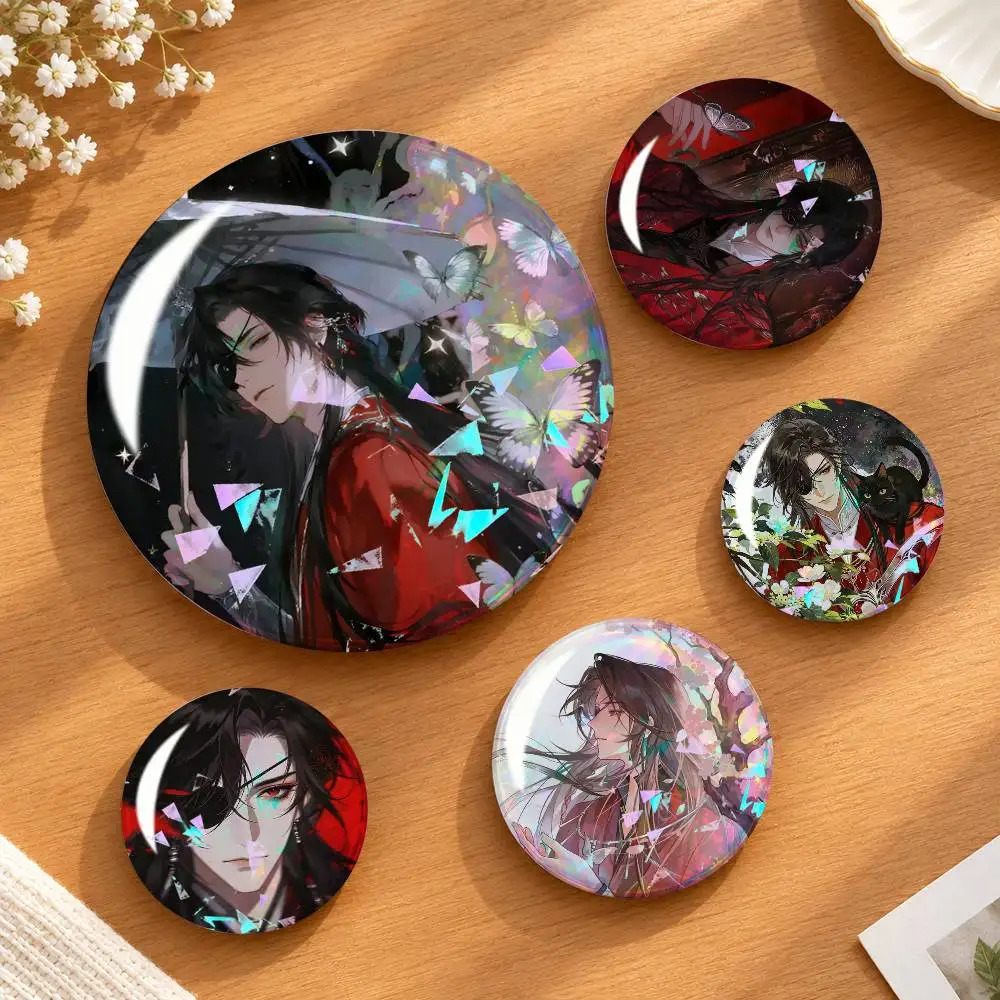 Hua Cheng Heaven Officials Blessing Custom Tinplate Round Button Badges Pins Brooches for Clothes Backpack