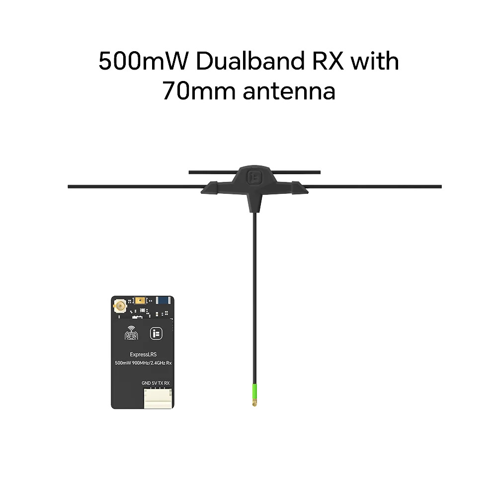 

Двухдиапазонный одноантенный приемник IFlight ELRS — 100 мВт / 500 мВт 2,4G и 900 МГц