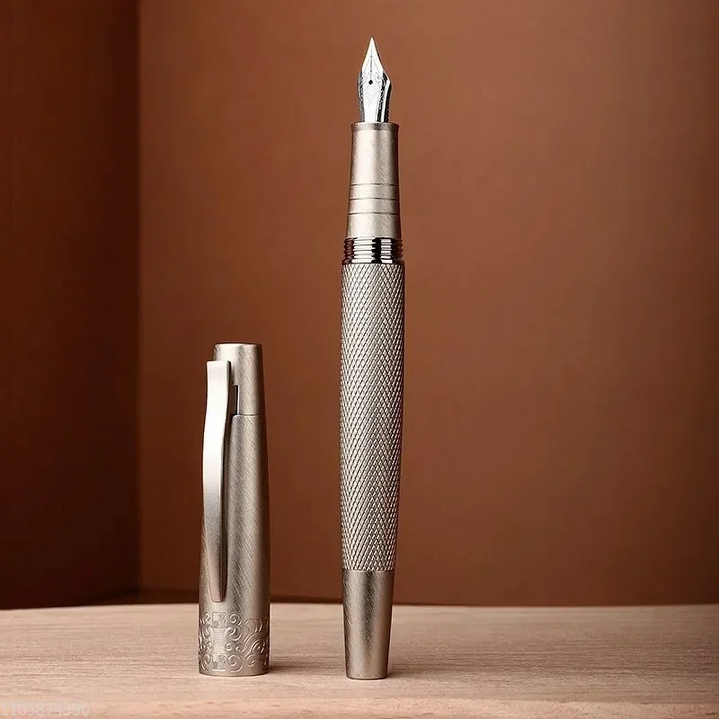 nouveau-stylo-plume-en-metal-hongdian-6013-2024-plume-en-or-iridium-ef-f-courbee-stylo-a-encre-stylo-d'ecriture-pour-l'ecole-les-etudiants-les-exercices-la-signature-o