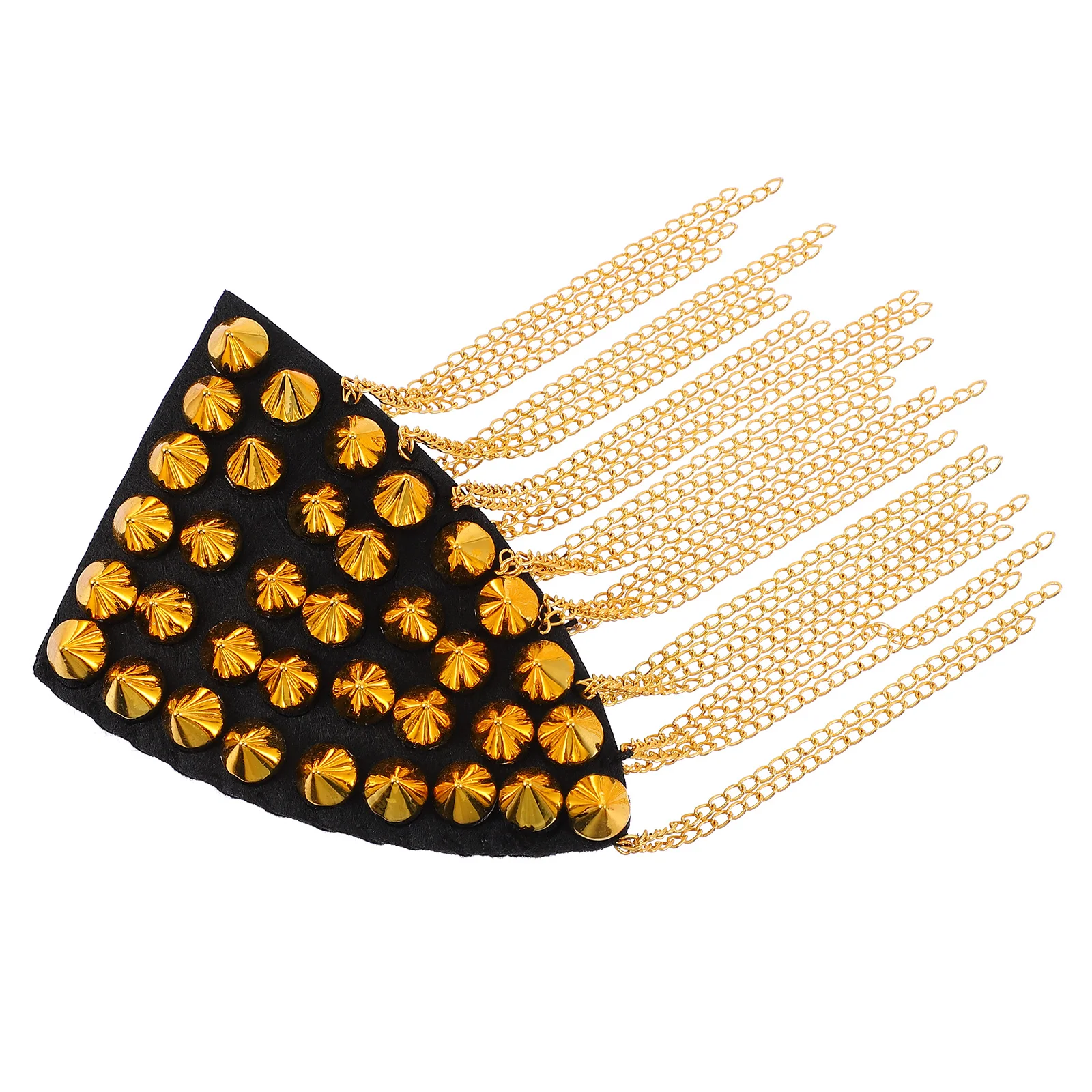 1個入り リベットタッセルチェーンショルダーエポレット ファッションユニフォームブレザーアクセサリー パフォーマンスコスチューム リベットショルダーエポレット