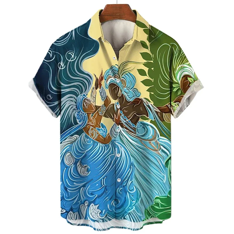 

Summer Men'S Shirts 3d Umbanda Print High Quality Men'S Clothing Casual Sweatshirt Hawaiian Shirt Short Sleeve Shirts And Blouse