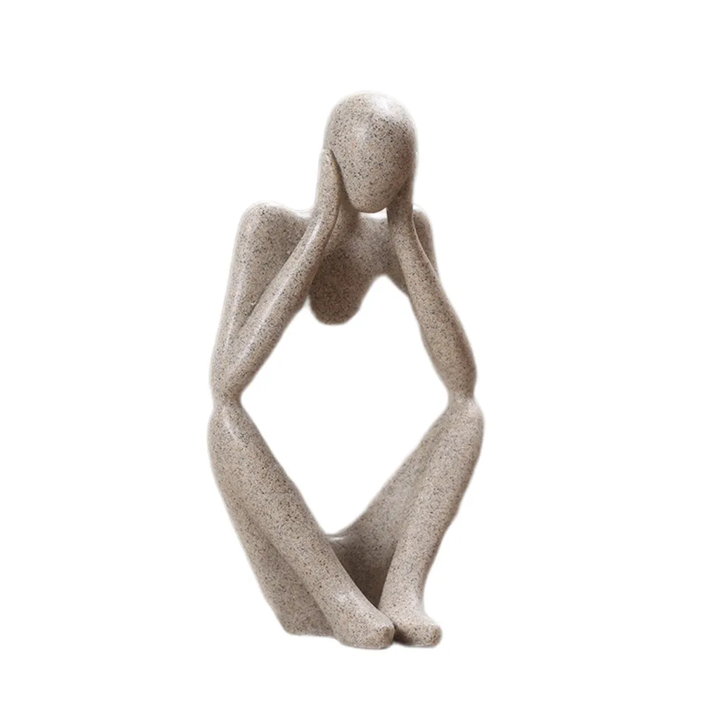 Resin Abstract Figure Ornament High Intensity Craftsmanship Chic Home Decor Desktop Accessory for Living Room Bedroom Office