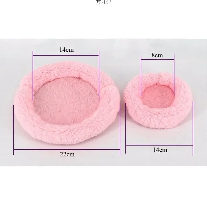 Guinea Pigs Hamster Bed Round Shape Keep Warm Sleeping Cushion Mat Hedgehog Chinchilla Rabbit Small Animal Nest Cage Accessories