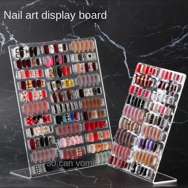 1PC Exquisite Large Acrylic Nail Art Display Board Transparent Nail Gel Polish Showing Shelf Display Stand Manicure