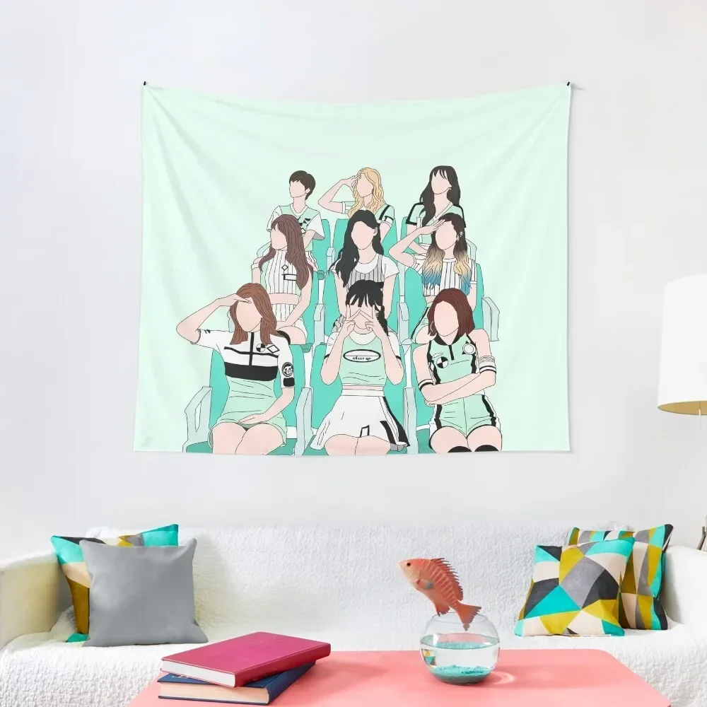 

TWICE CHEER UP Tapestry Aesthetic Room Decors Luxury Living Room Decoration Tapestry