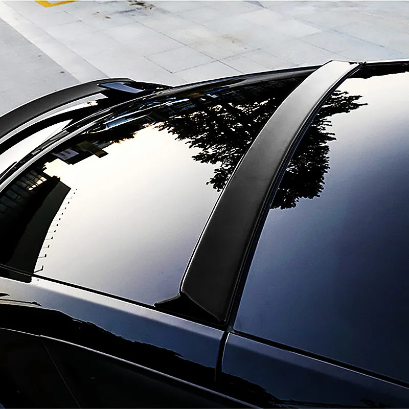 For 2021 2022 2023 Tesla Model Y Rear Roof Window Trunk Lid Car Sport Spoiler Wings Black Carbon Exterior Tuning Accessories