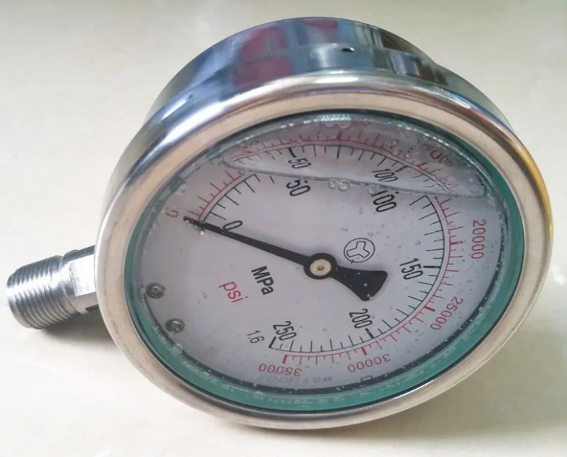 250Mpa 2500bar High Pressure Gauge M14*1.5 Plunger Pressure Test 35000PSI High Pressure Meter M20*1.5