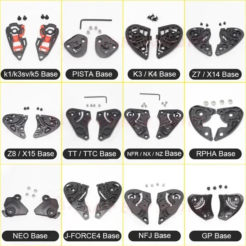 Casco K1 K3SV K5 PISTA Helmet Base Parts SHOEI Z7 X14 Z8 HJC RPHA KYT Cascos Moto Viseira Gear Base Plate Helmet Accessories