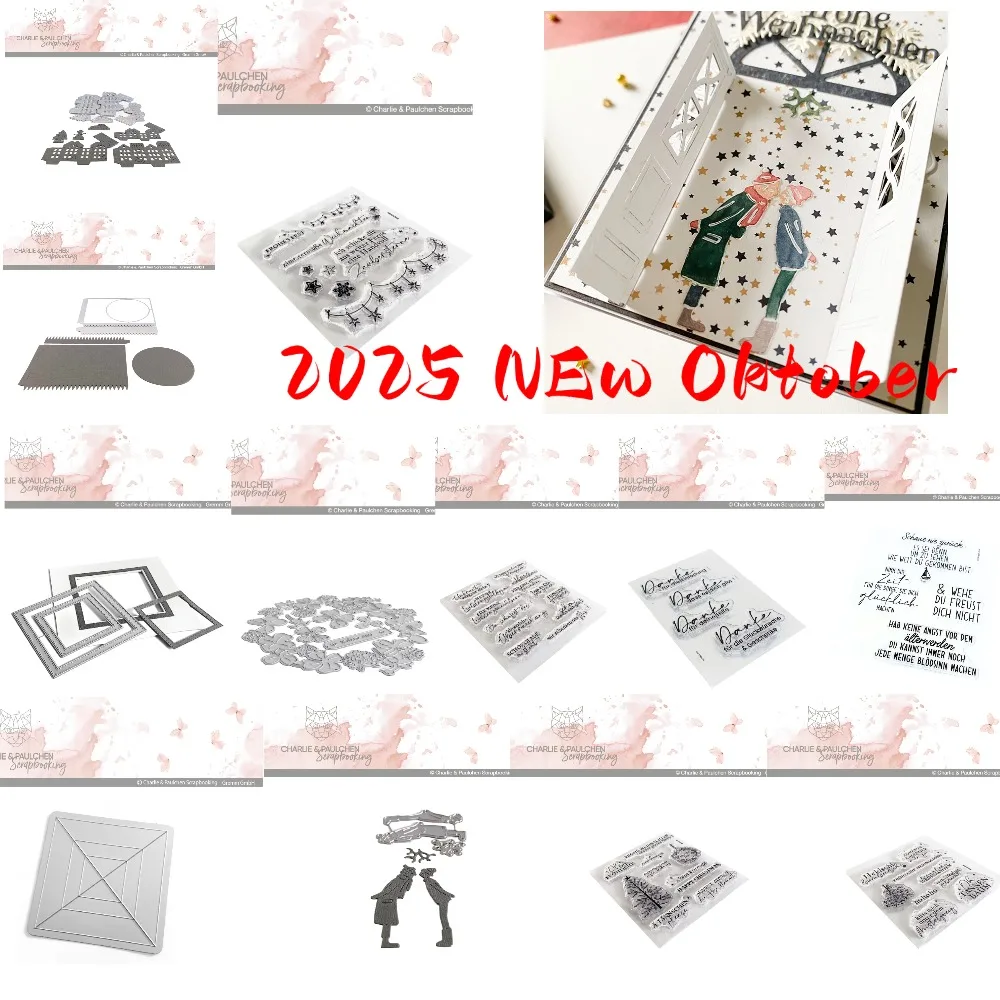 قوالب لقطع القصاصات من سيري & بولتشن-رامر لكتاب القصاصات ، مذكرات ، قالب نقش استنسل ، بطاقة تهنئة ذاتية الصنع ، يدوية الصنع ، أو ، أو زخرفة