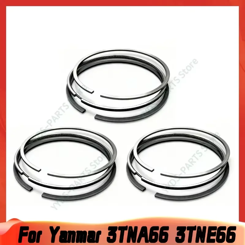 3TNE66 3TNA66 Piston Rings Set For Yanmar 719270-22051 66mm STD Engine Overhaul Rebuild Kits 66*1.5+1.5+3.5mm