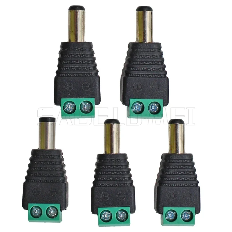 50/100 sztuk DC 12V męskie złącza żeńskie 2.1*5.5mm adapter wtyczki zasilania gniazda gniazda złącze kolor sygnału taśma LED kamera telewizji przemysłowej — zdjęcie 4