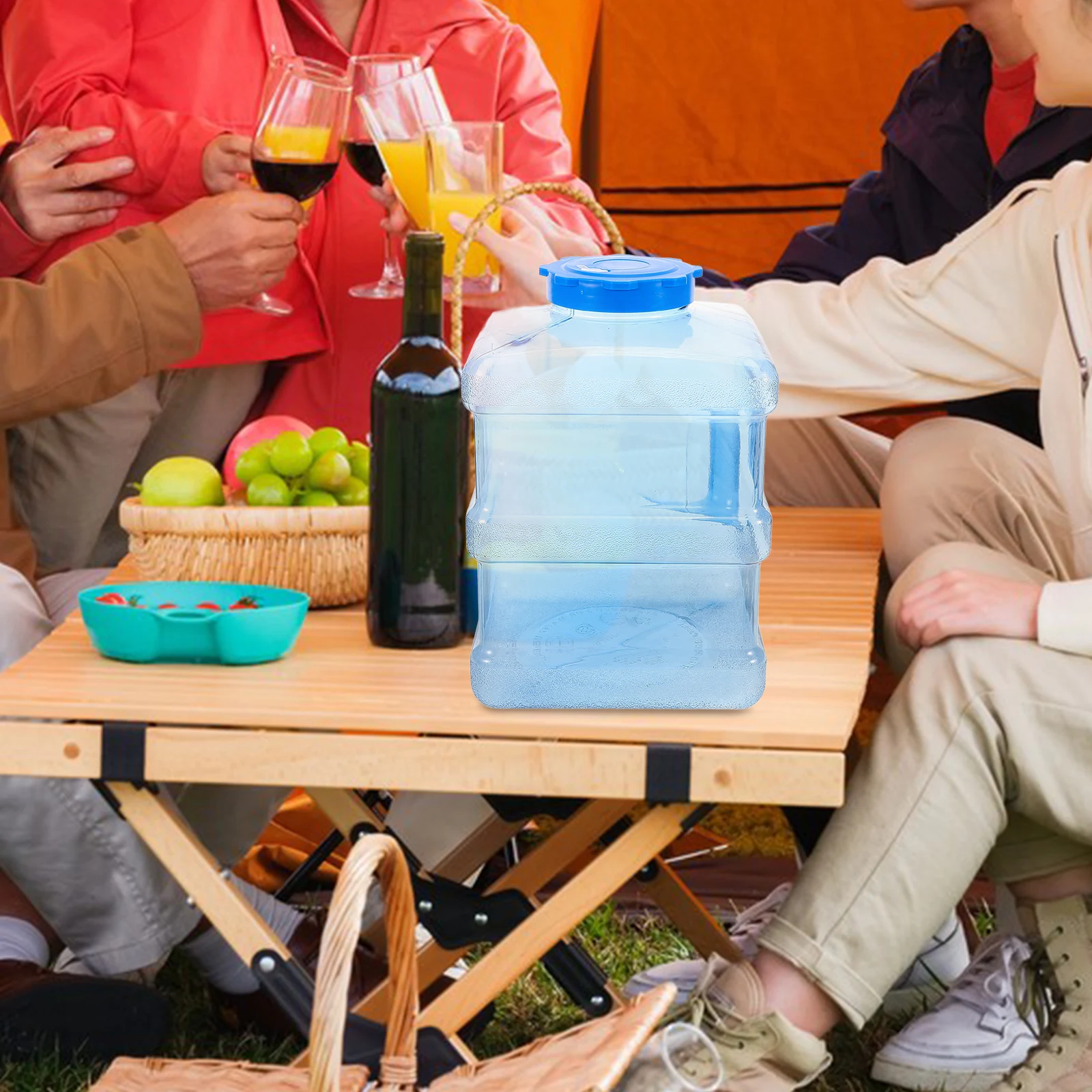 

Large Capacity Storage Bucket Outdoor Camping Pvc Pc Material Leak Proof Reusable Liquid Container Household Car Use Storage