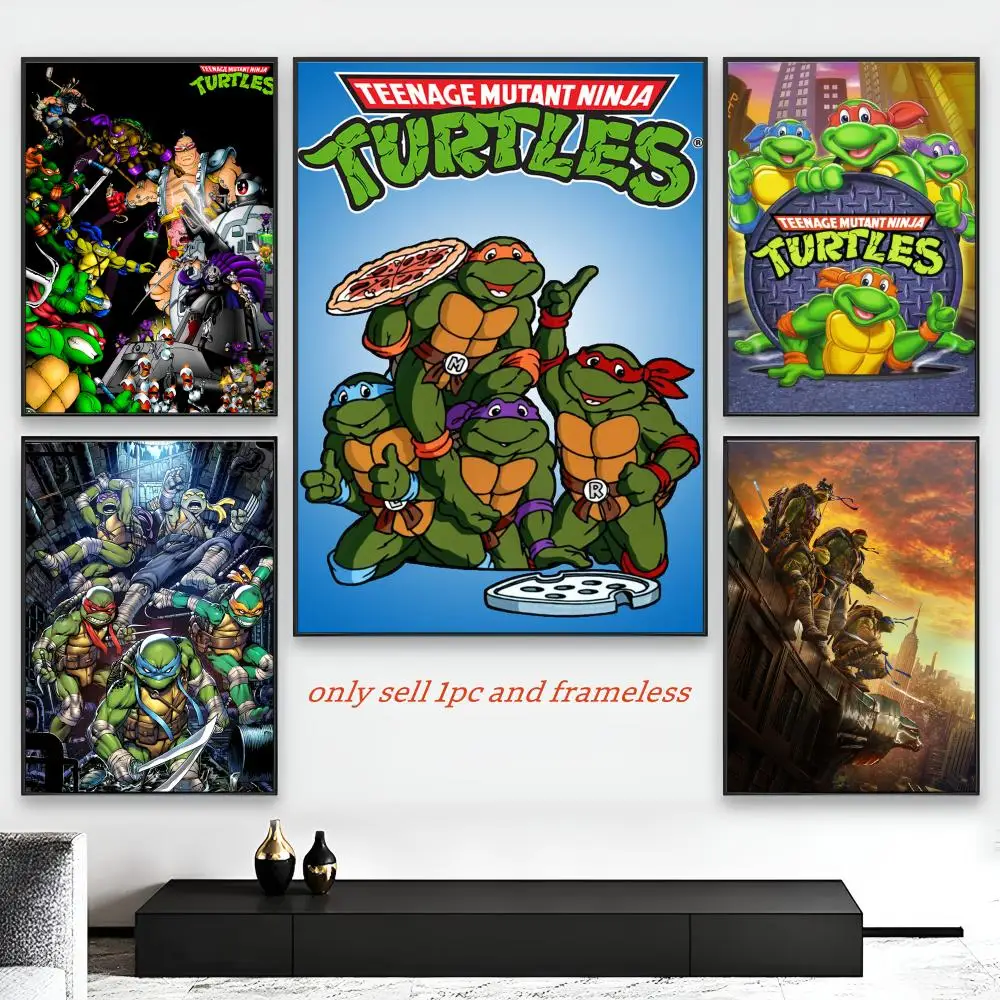 T-Teenage Mutant Ninja TurtleS Poster Art Painting Poster With Prints Home Bedroom Living Room Decoration