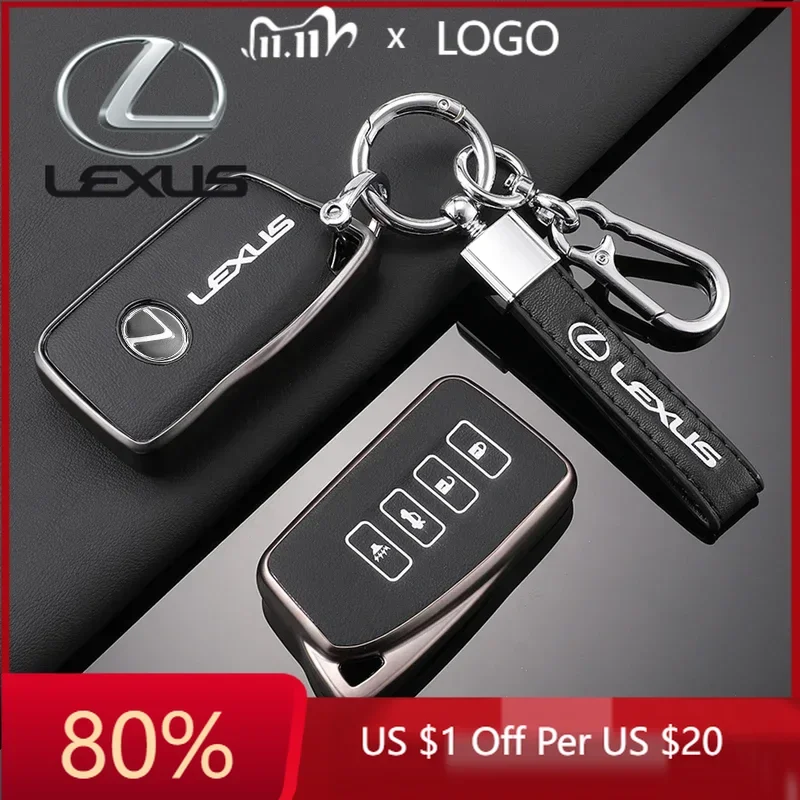 

2026 Hot Interior Stickers TPU Leather Car Key Case Shell Cover Fob For Lexus NX 200 NX300H RX 350 450H ES 350 ES 300h 4Button P