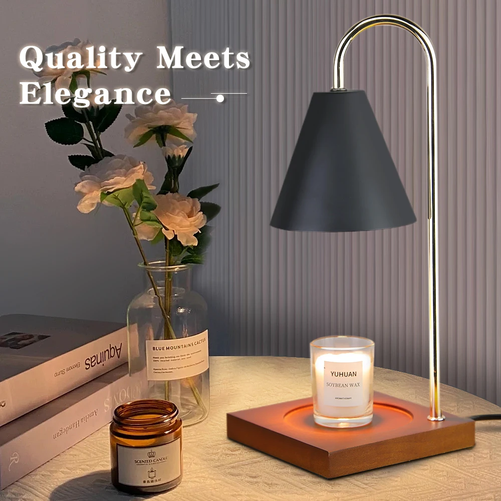 Melting Wax Lamp Aromatherapy Retro Candle Warmer lamp with Timer Candle Melt Lantern for Home Bedroom Desktop Decoration Light