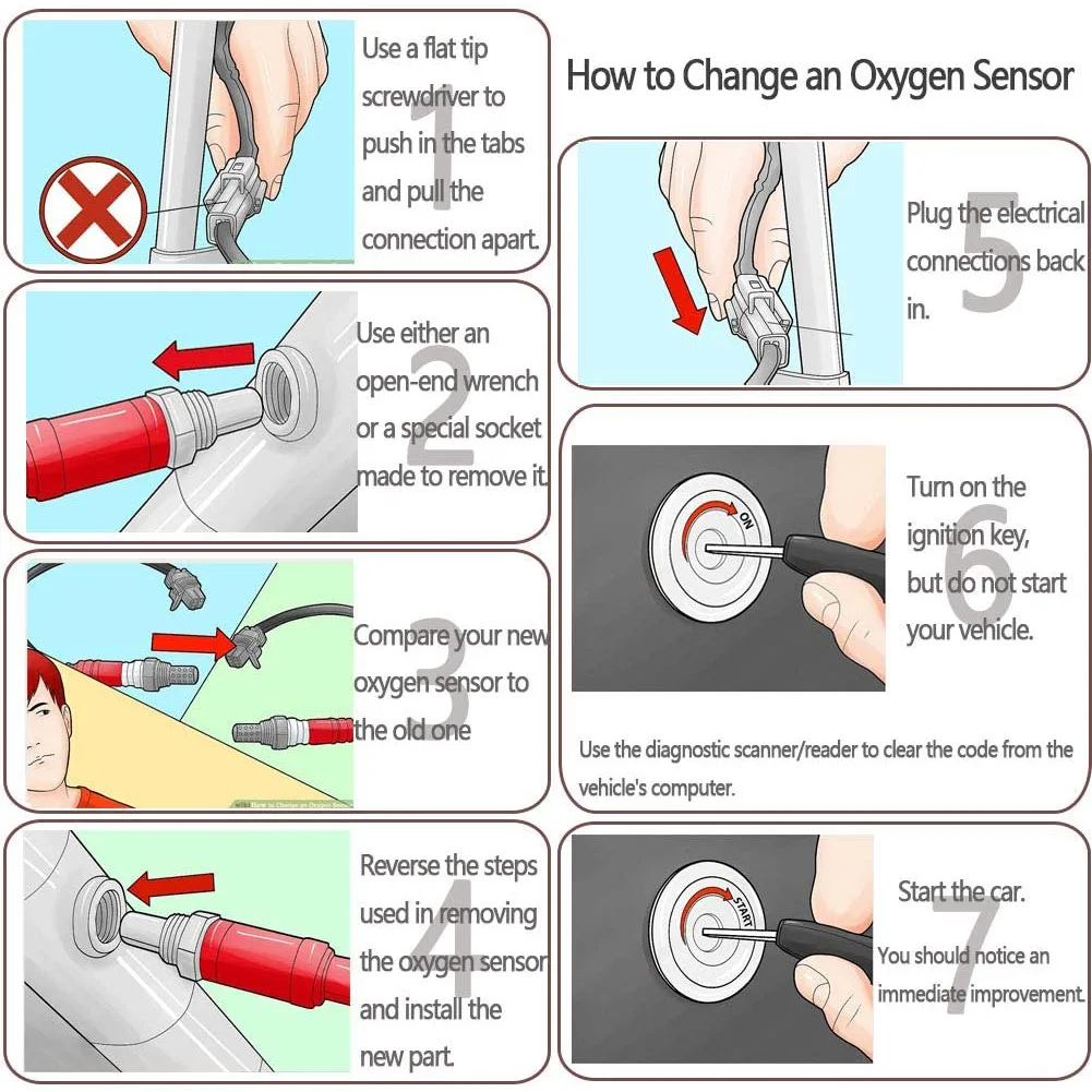 O2 Oxygen Sensor Downstream for Toyota 2004-2006 Sienna 3.3L-V6 2007-2010 Sienna 3.5L-V6 FWD 234-4516 89465-08030