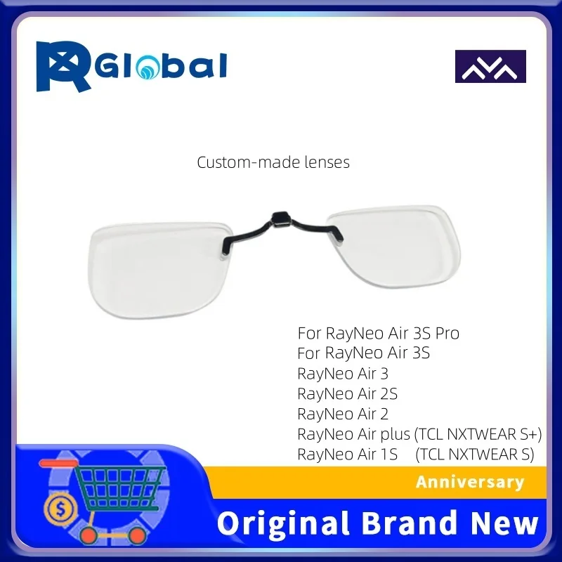Para TCL RayNeo Air/Air plus/Air2/Air2S/Air3/Air3S/Pro, NXTWEAR S + lentes de óculos personalizadas, miopia, hipermetropia, anti-luz azul