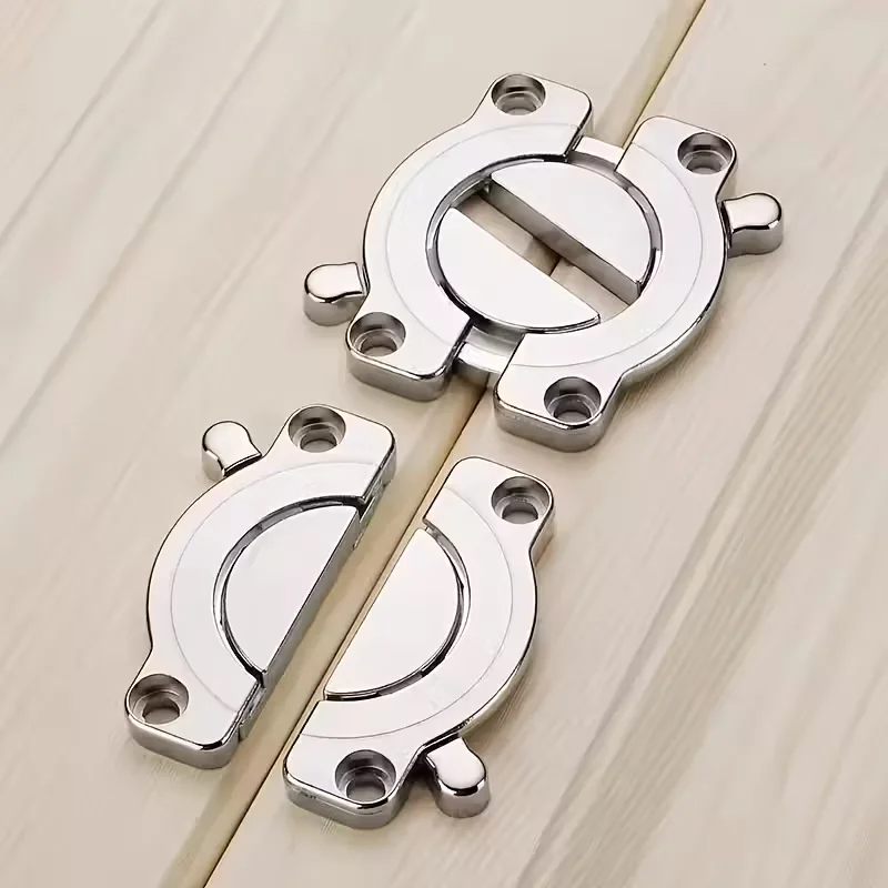 1pc Tabletop Connector Wooden Board Office Desktop Splicing Hardware Woodworking Fasteners Furniture Hinges Round Flat Buckle