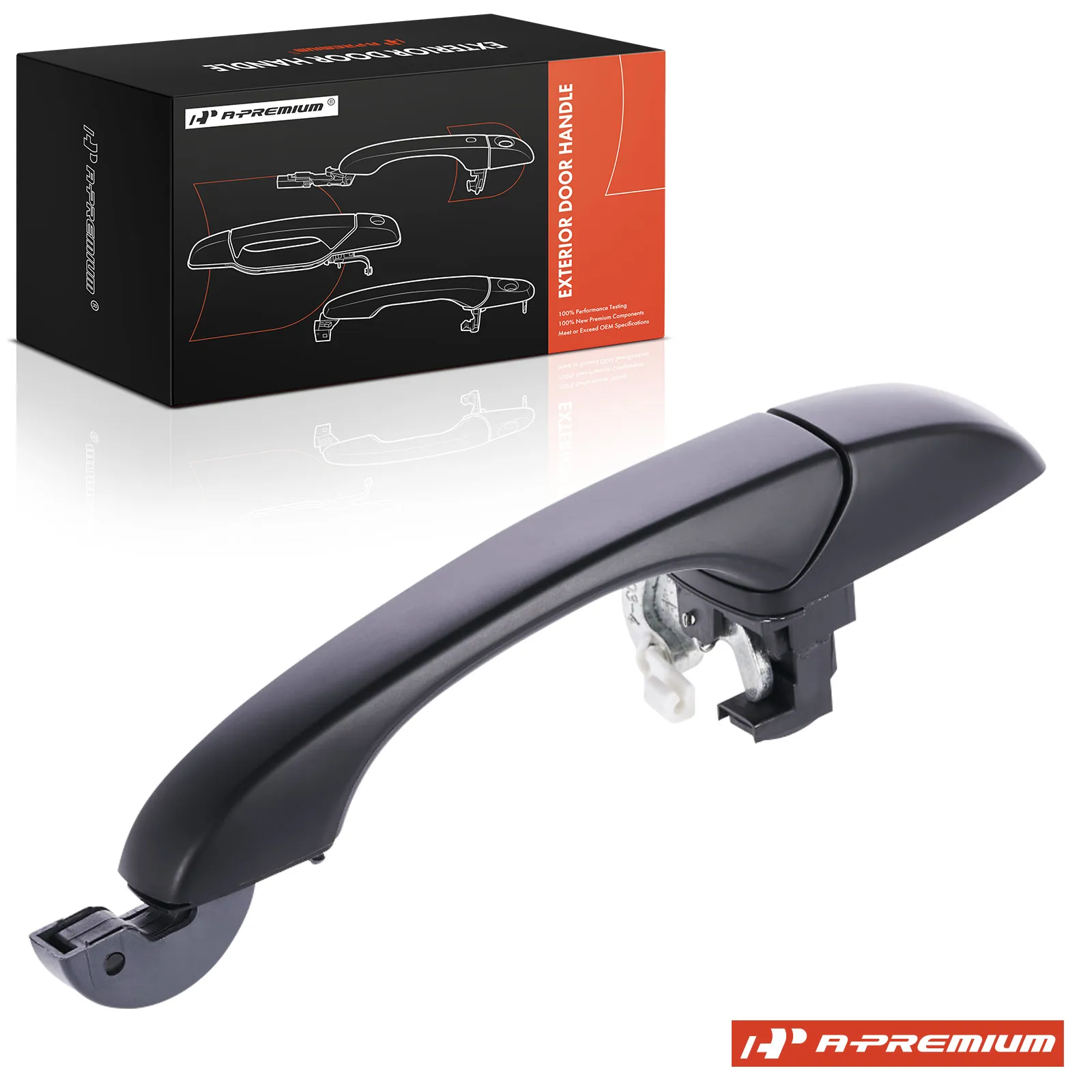 A-Premium Rear Driver Side Smooth Black Exterior Door Handle for Dodge Journey 2009-2010 Avenger 2008-2014 Chrysler Sebring 200