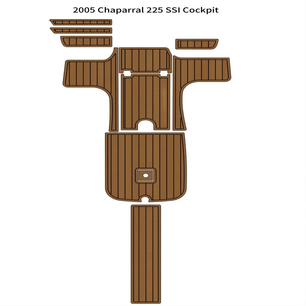 

Cockpit Boat EVA Foam Faux Teak Deck Floor Pad Mat For 2005 Chaparral 225 SSI