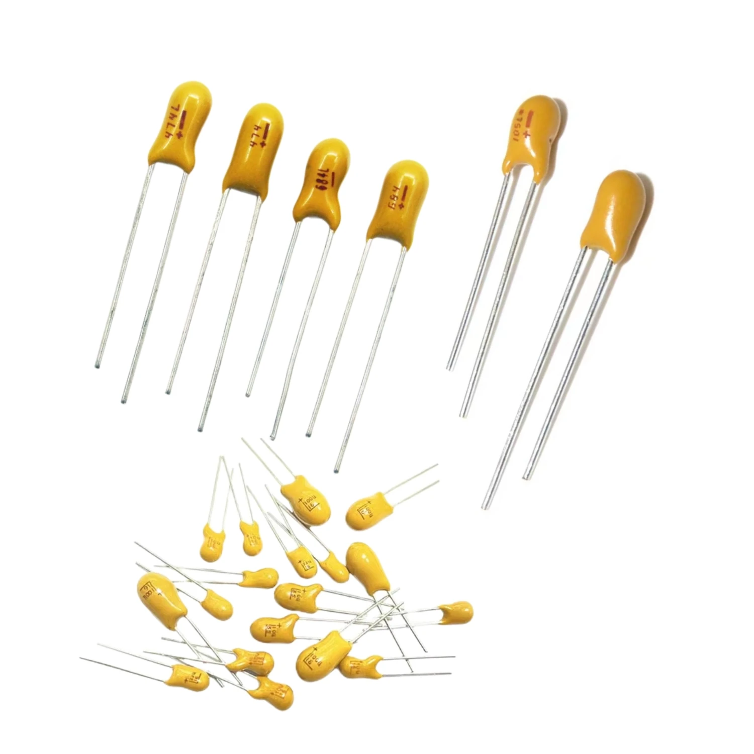 Capacitor de tântalo 16V 25V 35V 50V 0.1UF 1UF 2.2UF 4.7UF 10UF 22UF 33UF 47UF 100UF 104 224 474 105 225 106 226 476 107