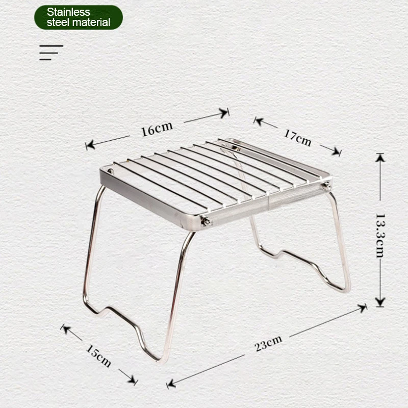 Складной Многофункциональный гриль для барбекю, портативный из нержавеющей стали, подставка для газовой плиты, для кемпинга, барбекю