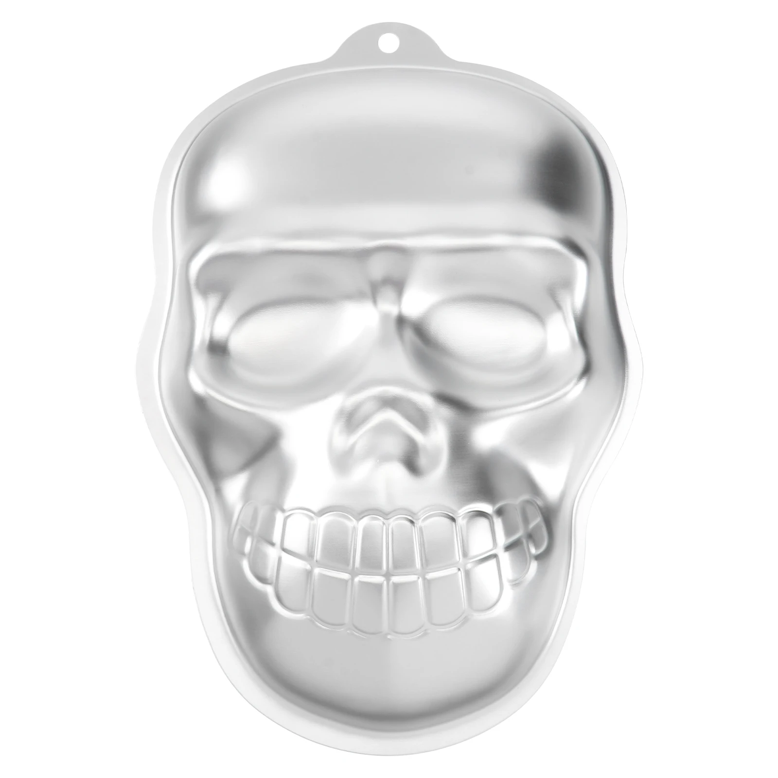 Skull Cake Molds Aluminum Baking Pan Halloween Design Non Stick Flexible Silicone for Pudding Chocolate Fondant Approved