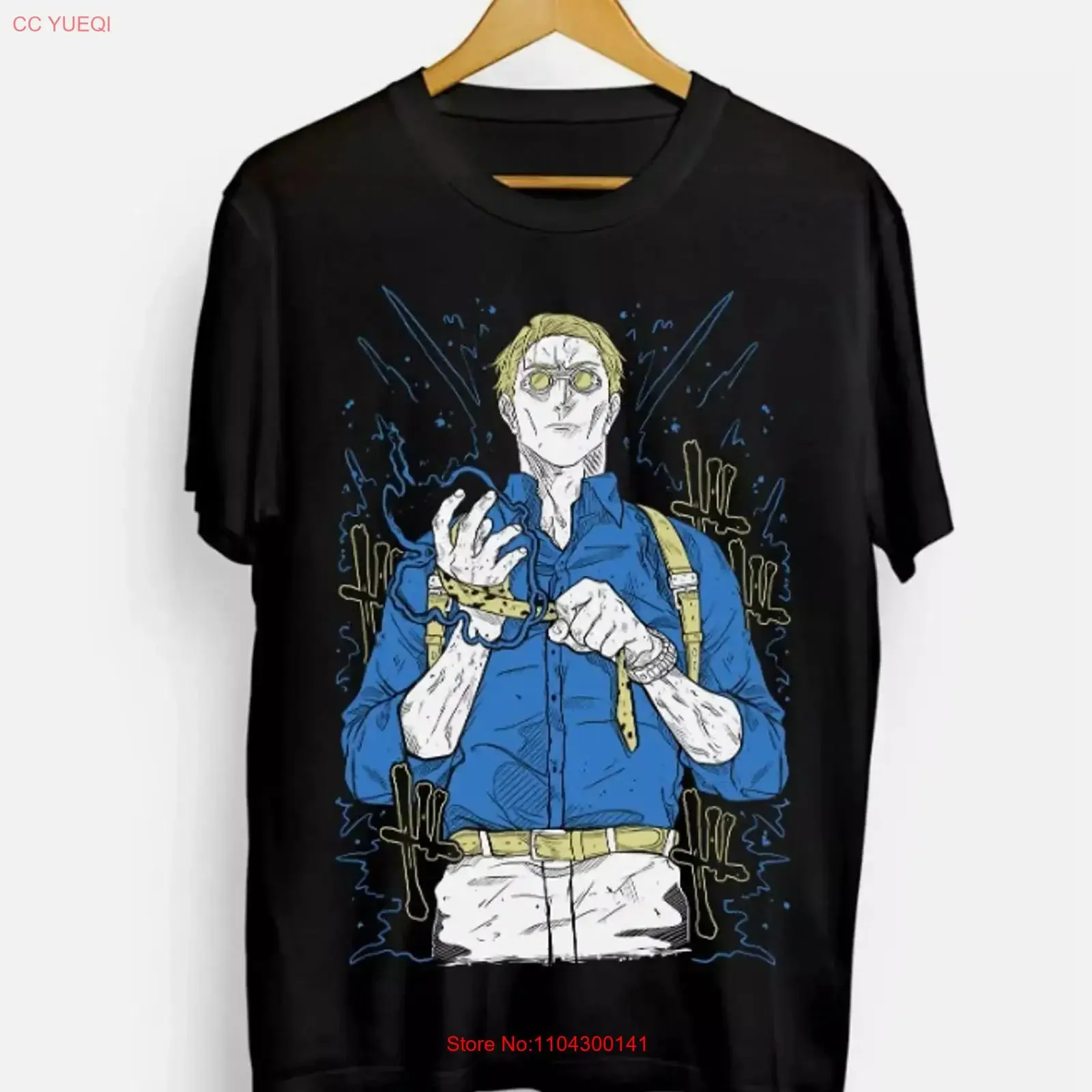 Camiseta de Anime Nanami Kento, Jujutsu Kaisen, Horror, Negra, Vintage, Lavada, Versátil, Suave, Ropa de Diseñador, Unisex, Cómoda