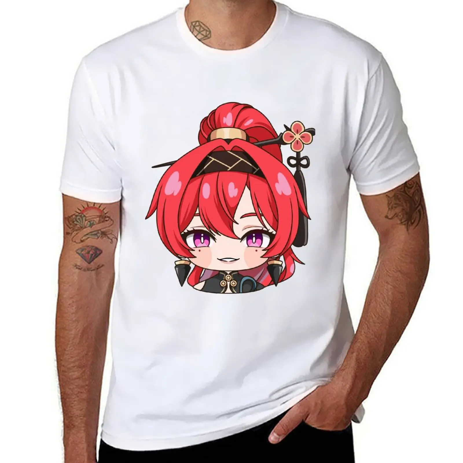 

for shirts shirt chibi t T-Shirt custom shirt man men t graphic from Wuthering t man Yinlin Waves print