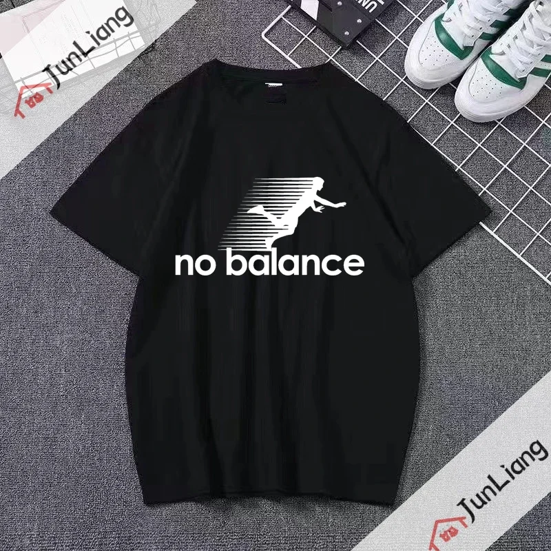 New Style No Balance White Logo T-Shirt Sports Top T Shirts Aesthetic Streetwear T-Shirt Camise