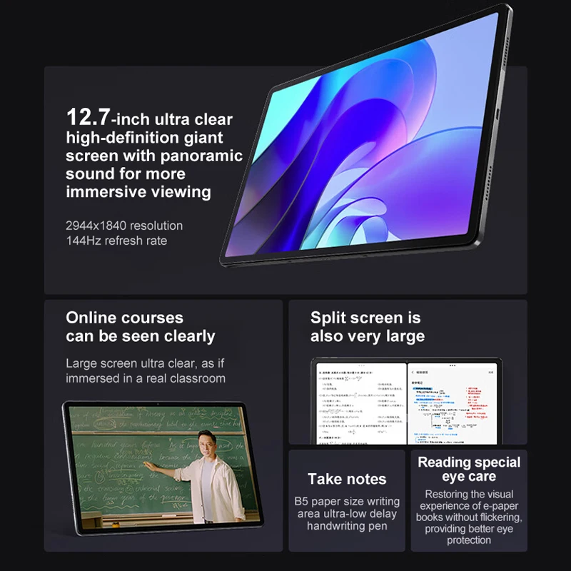 Lenovo XiaoxinPro 12.7-inch Snapdragon 870 Entertainment office learning game tablet Rheinland Global Eye Protection 8+128G