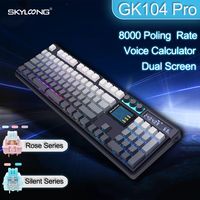 SKYLOONG GK104 Pro Full-Size 3-Mode Wireless Mechanical Keyboard with 3.0 Screen 3 Knobs Hot-Swappable Silent Switch PBT keycaps