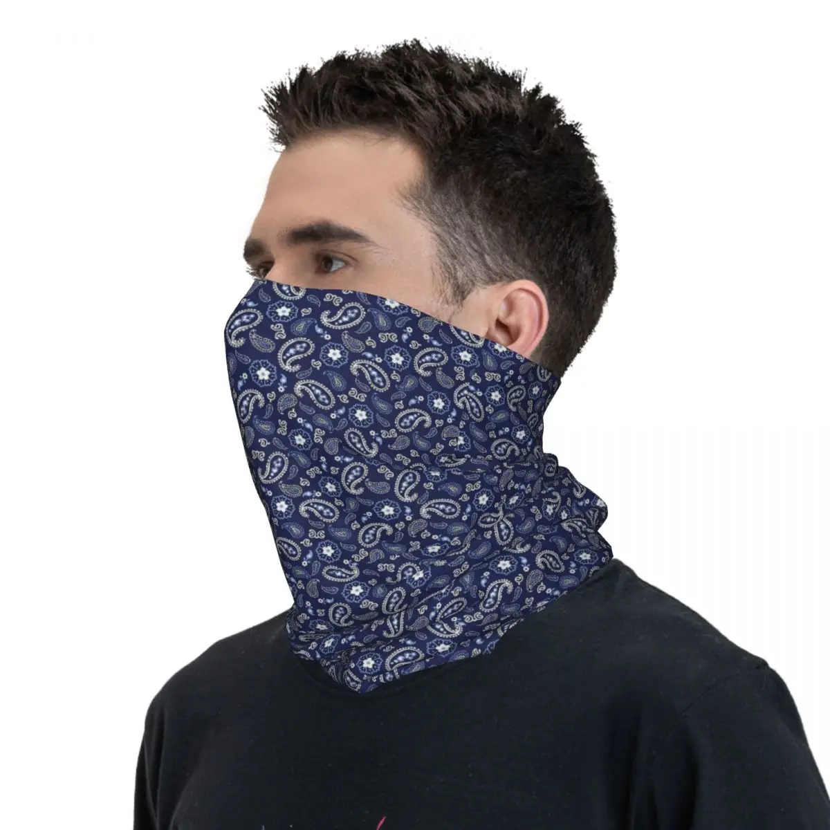 Aangepaste Boheemse stijl Bandana Paisley Bandana nekwarmer Dames Heren Winter Wandelen Ski Sjaal Gaiter Face Cover