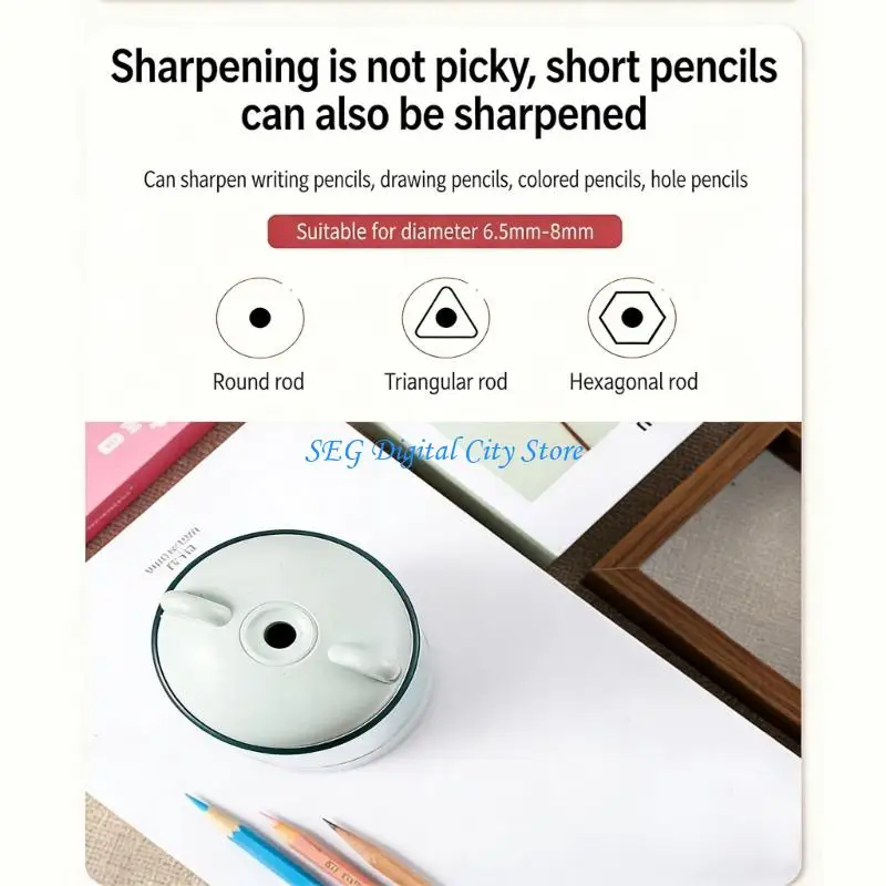 

U75B Wireless Electric Pencil Sharpener With 600 Sharpening Capacity And Safe Pencil