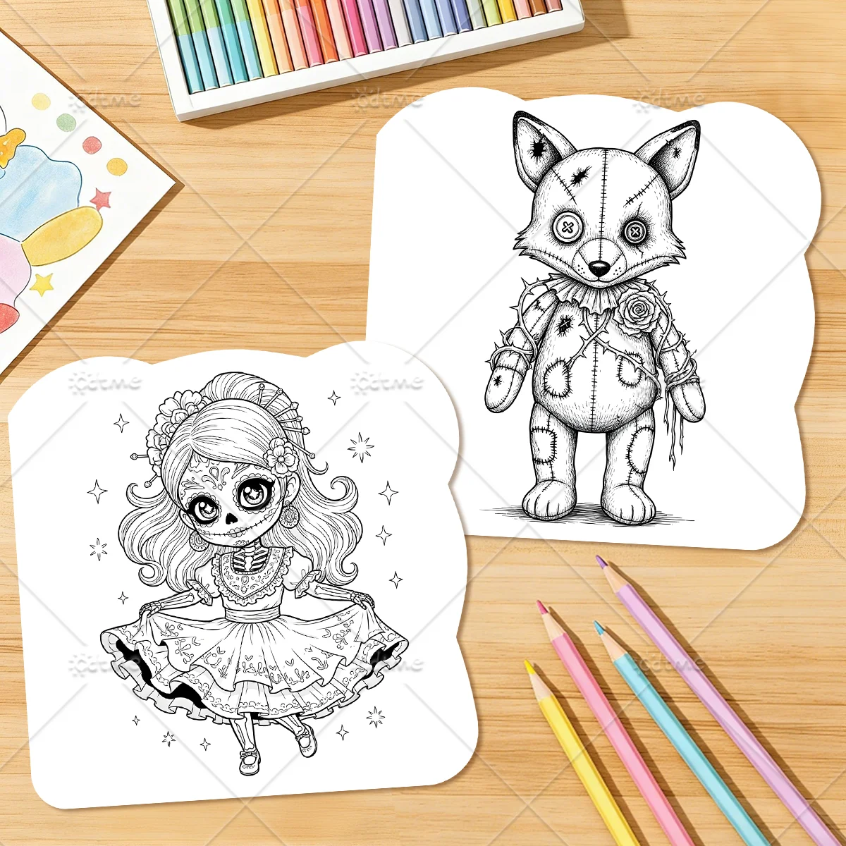1 Stück Entzückendes Gruseliges Malbuch für Erwachsene mit Niedlichen Gemütlichen Täglichen Aktivitäten und Unregelmäßigen Mustern zur Entspannung (Cozy Spaces Coloring) – Detail 8