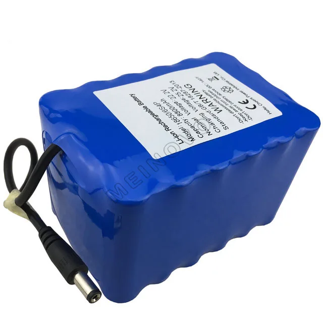 LED lighting 6S4P 22.2v 8800mah li-ion battery