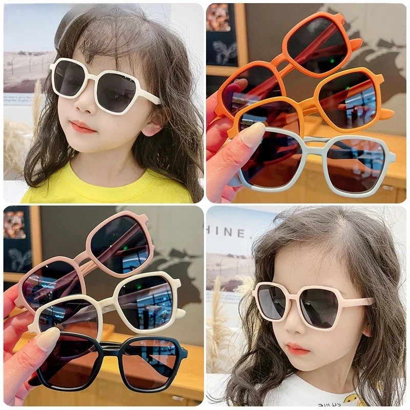 New Fashion Square Children Sunglasses Kids Sunglasses Boy Girl Stylish Goggles Baby Student Eyeglasses Party Eyewear UV400