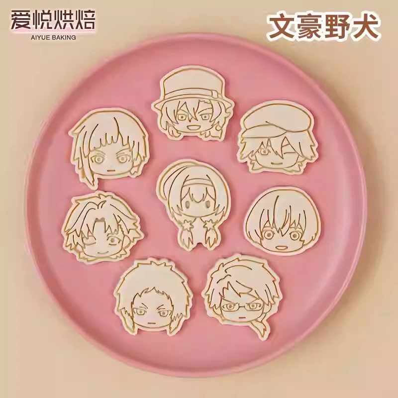 

Anime Bungo Stray Dogs Dazai Osamu Nakahara Chuuya Q version Cosplay Biscuit Mould Cookie Xmas Gift