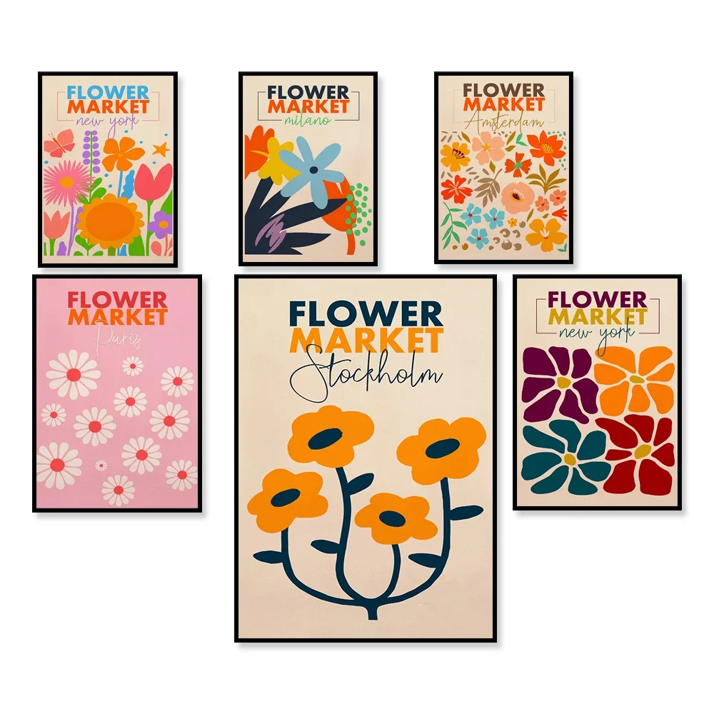 

Flower Market Print, London Flower Market, Matisse Flower, Flower Market Poster, Floral Wall Art, Retro Decor, Travel Gift