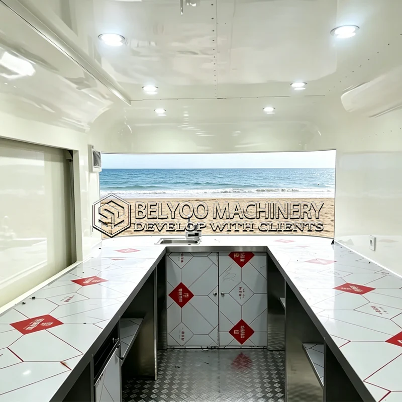 Belyoo Outdoor Food Truck Trailer Mobile Kitchen with Fully Equippment Pizza Coffee Cart Ice Cream Truck With Great Price view 5