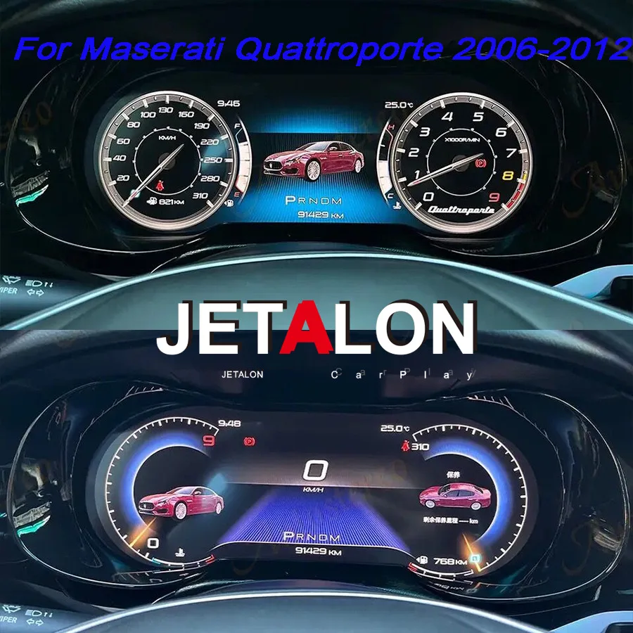 

12.3 Inch Multiple Color UI Virtual Cockpit For Maserati Quattroporte 2006-2012 LCD Digital Instrument Cluster Speedometer