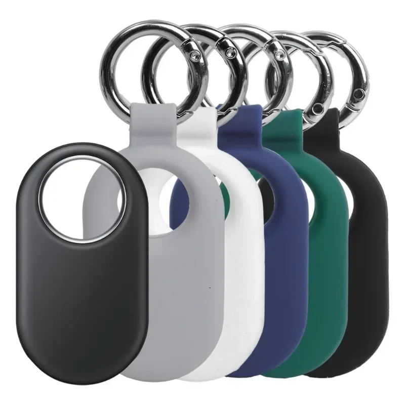 Silicone Case for Samsung Galaxy Smart Tag 2 Protection Cover Wear Resistant Keychain Anti-lost Smart Ring for Samsung Tag2 Case