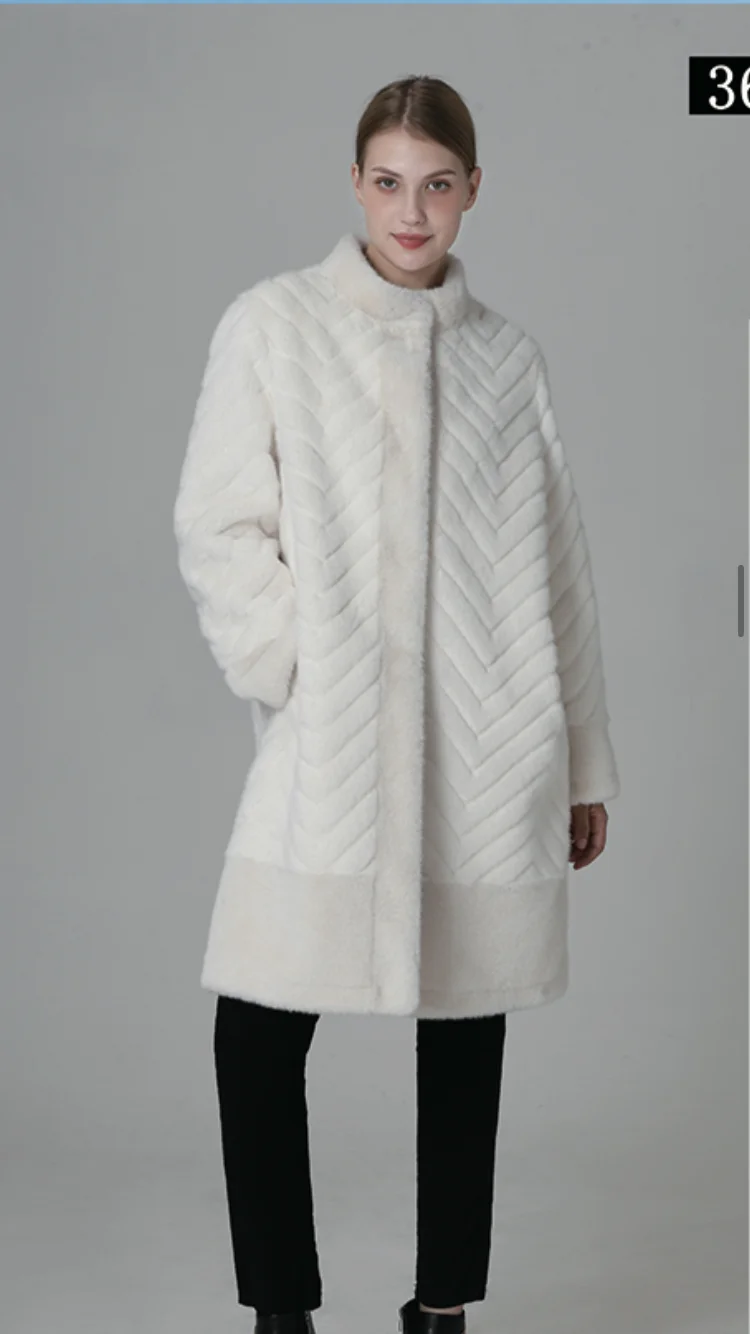 new winter women fake fur coat long stand collar faux fur coat