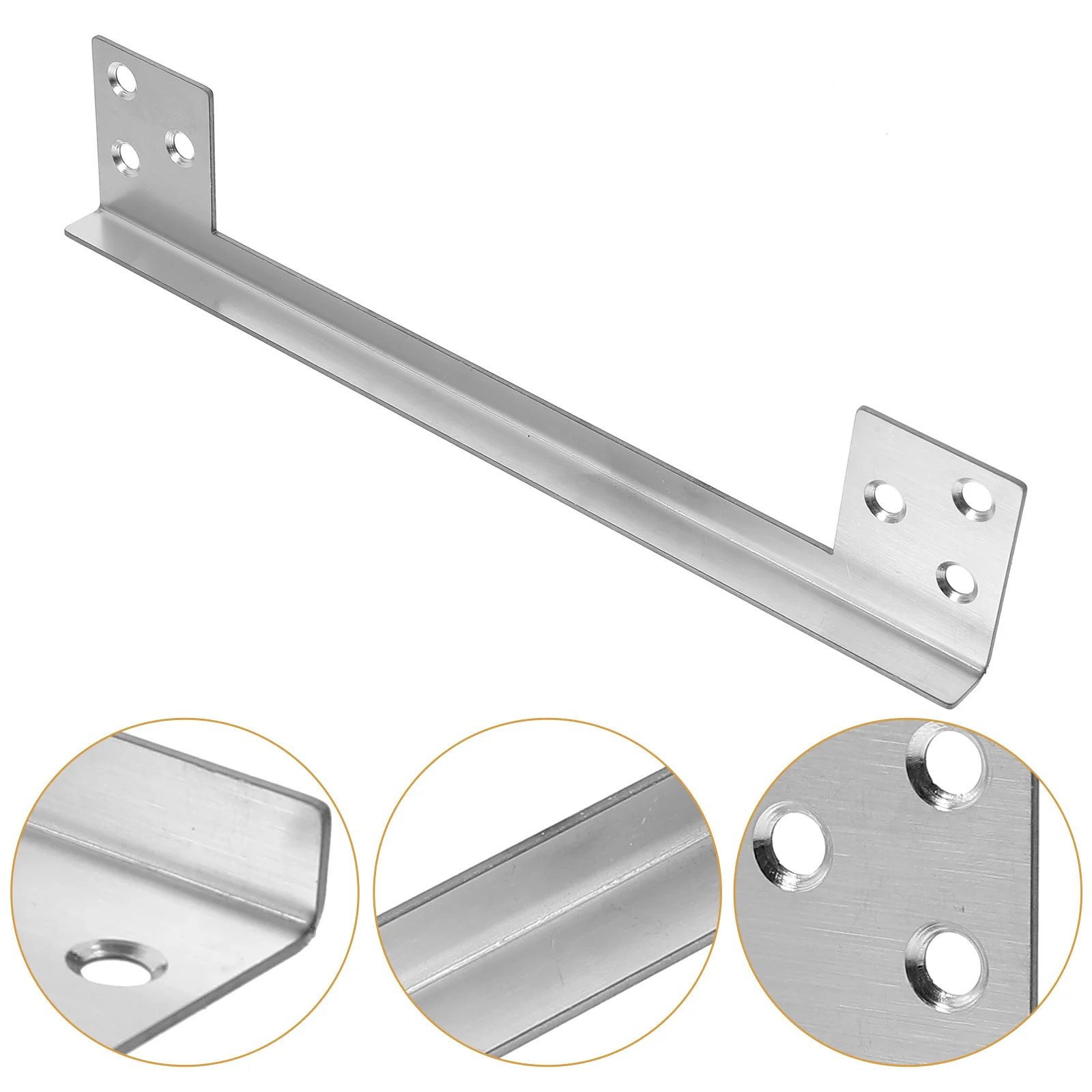Portable Door Lock Stainless Steel Latch Protector Guard Plate Covers Metal Protectors Security Silver Plates Office