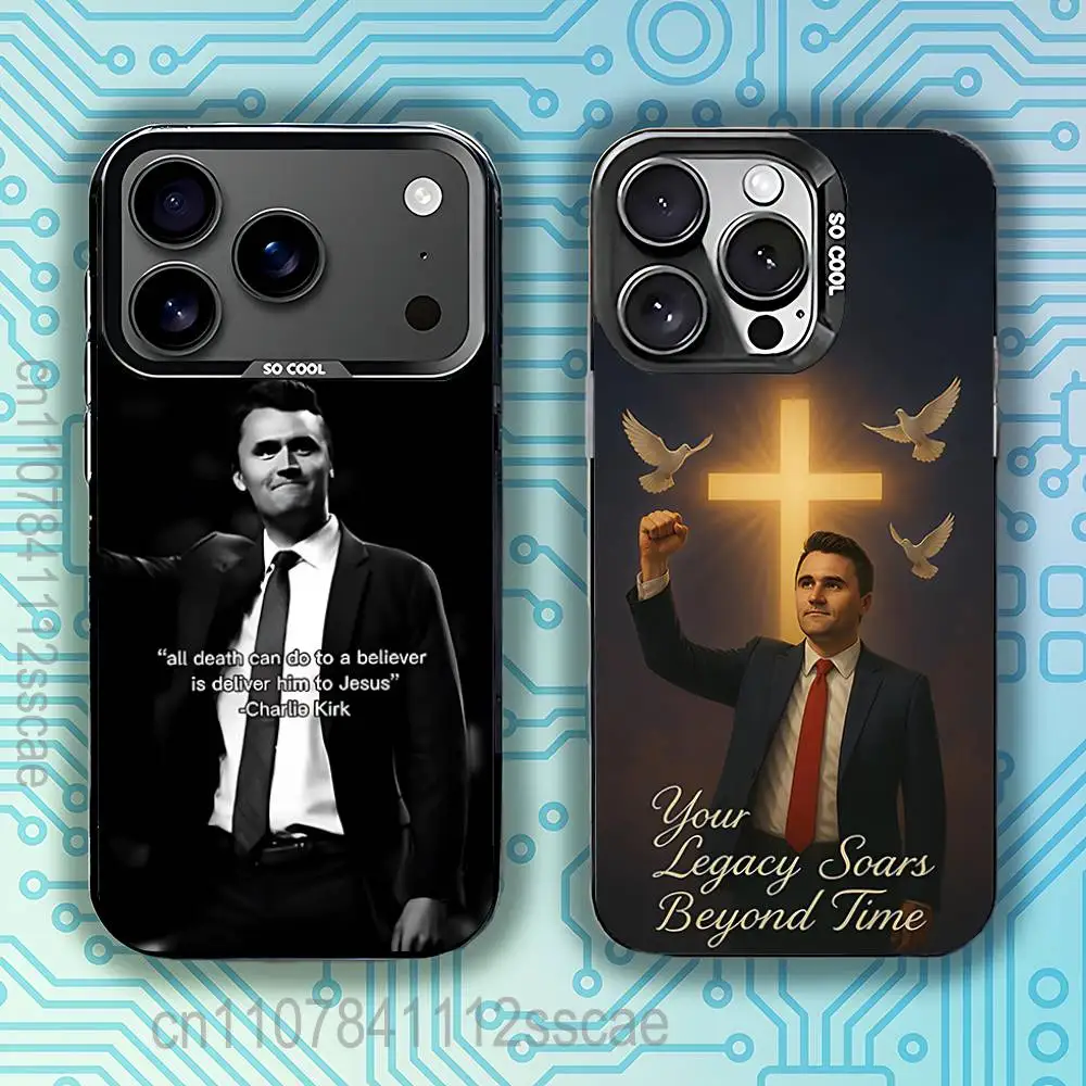 

Legends C-Charlie K-Kirk Phone Case For iPhone 17,16,15,14,13,12,11,Pro,Max,Plus,E,Air,Mini Black IMD Cover