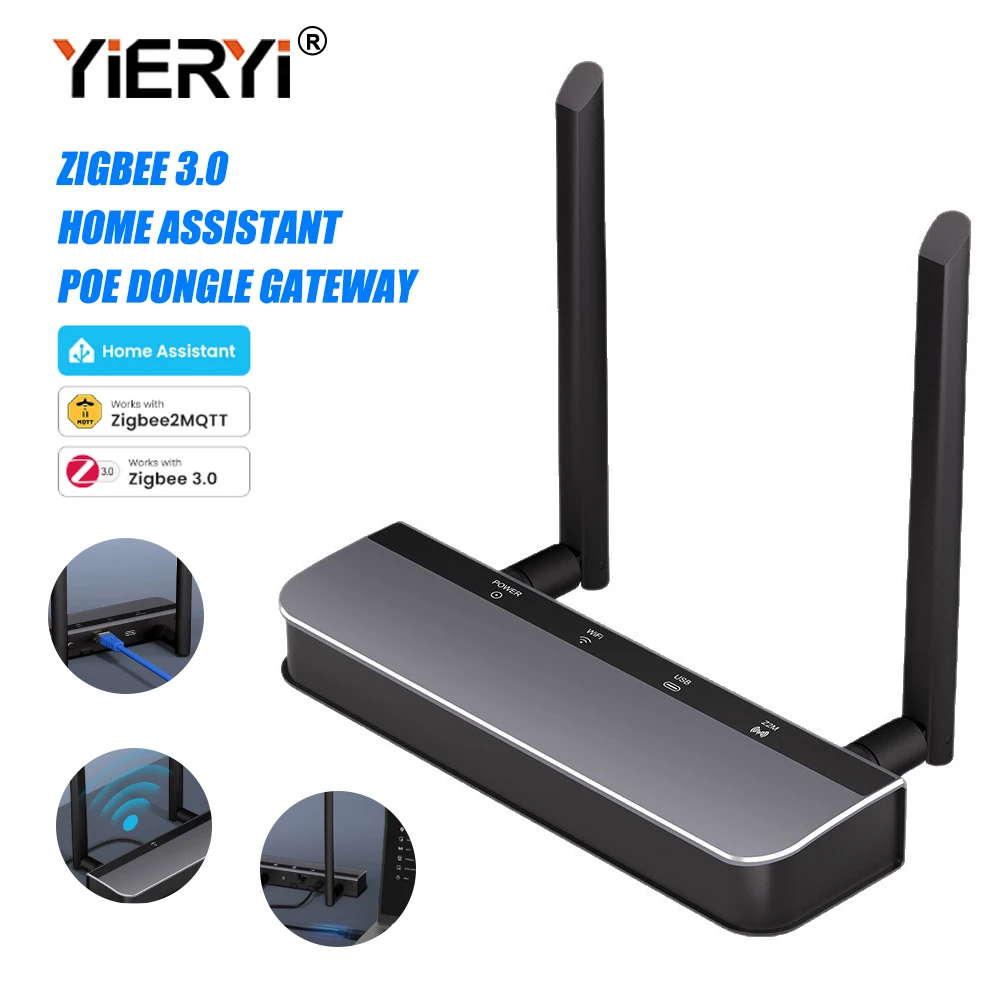 Multi-Mode Smart Gateway Zigbee 3.0 Bluetooth Mesh Hub 2.4G Wifi App Remote Control Voice Control Works With Alexa Google Home