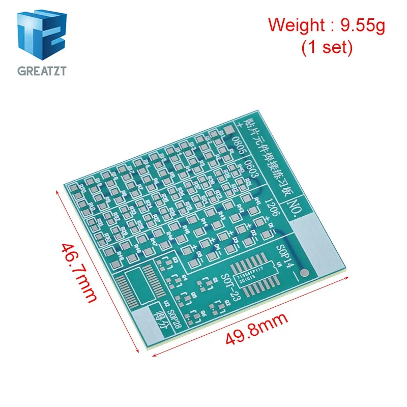 DIY Circuit Board PCB SMT SMD Soldering Practice Board DIY Kit Fanny Skill Training Electronic Suit 77PCS components