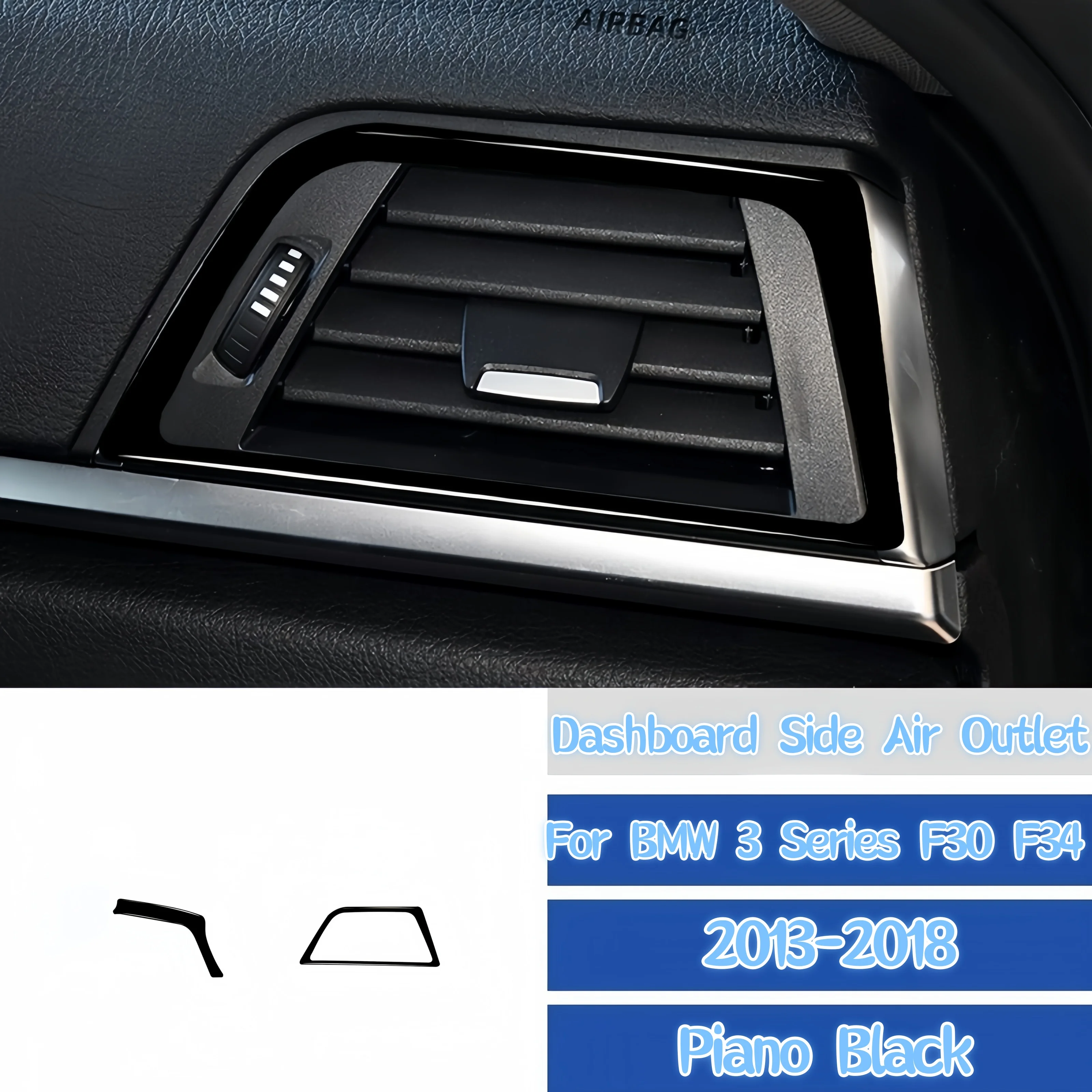 

Для BMW 3 серии F30 F34 2013-2018 автомобильные аксессуары фортепиано черный автоматическая приборная панель боковые выхода воздуха рамка отделка крышка декоративные наклейки