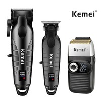 Kemei KM-2293 Km-2290 Km-2026 New Hair Trimmer with LCD Display Electric Hair Clipper Shaver Men Hair Cutting Machine for Salon