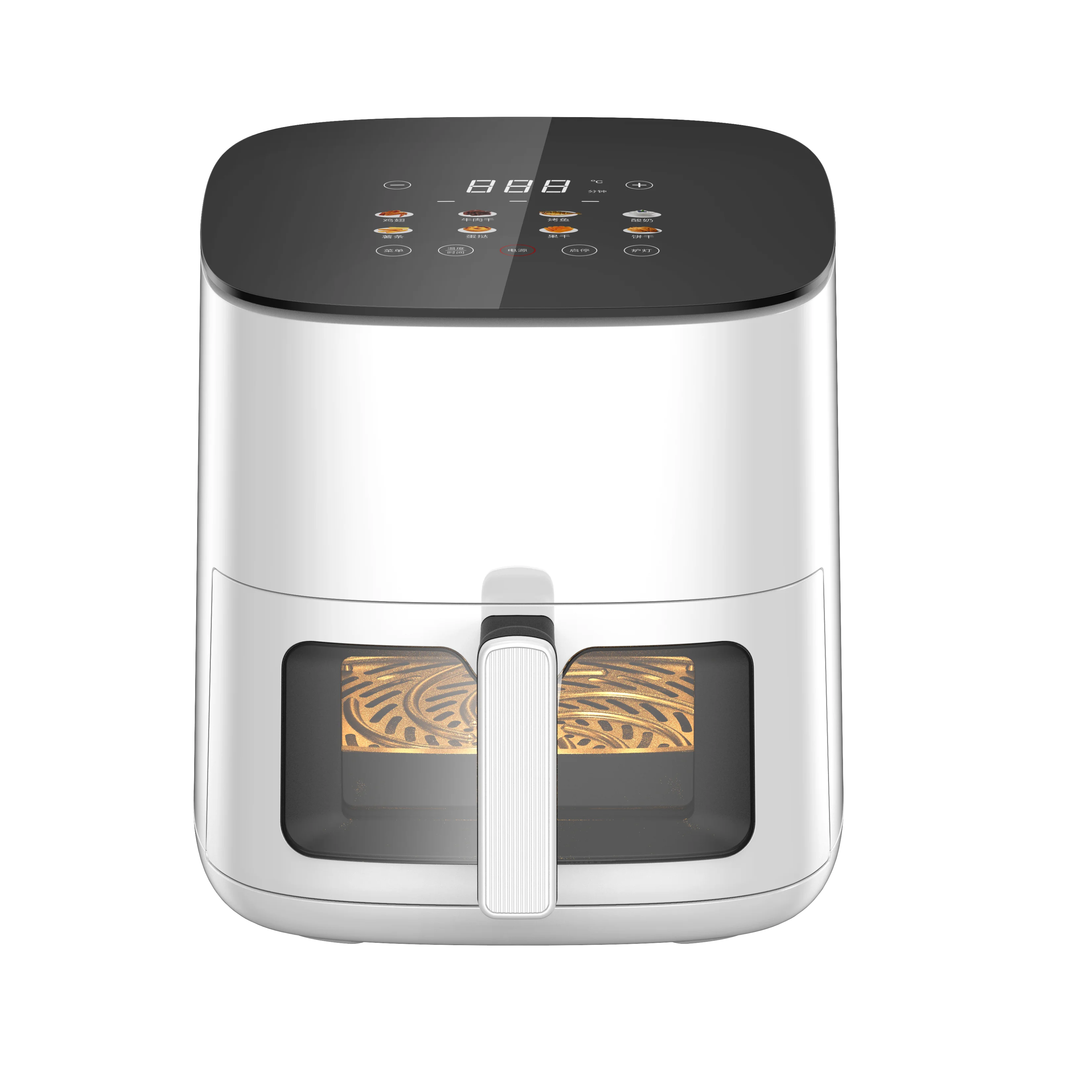 2025 스마트 디지털 에어프라이어 (LED 디스플레이 투명창 & 이중 상하 열 시스템 탑재) (건강한 무오일 요리)